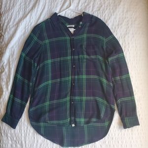 American Eagle Flannel - Green and Blue